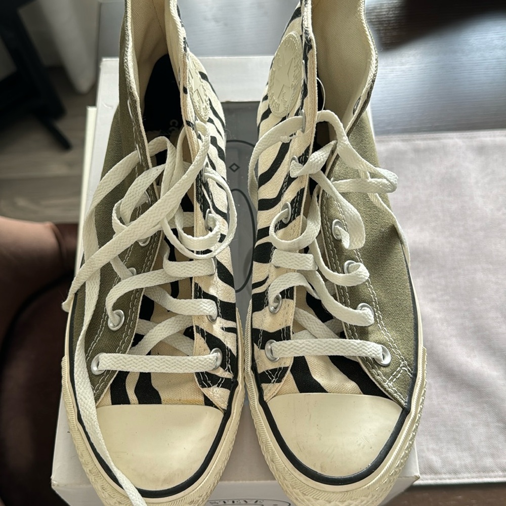 Multi color high top converse